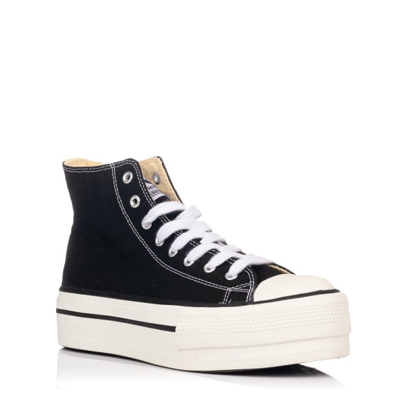 Ya esta tendencia de la temporada zapatillas de lona altas bota de la marca Victoria Fabricadas con materia