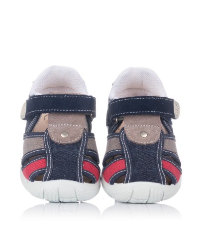 Zapatillas de lona tipo sandalia para nino fabricadas con materiales de 1ª calidad Plantilla interior de piel extraible Suela