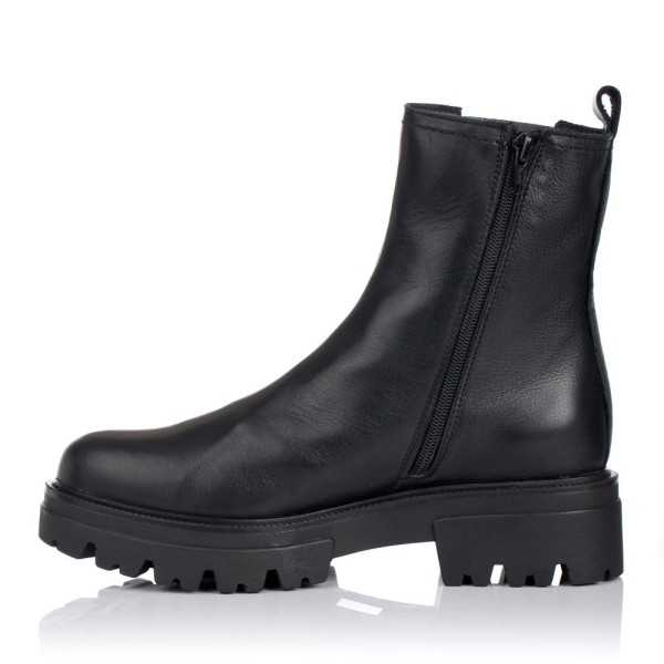 Botines con tacon plano y plataforma para mujer tan de moda esta temporada  de otono Fabricada en piel de primera calidad Forro t