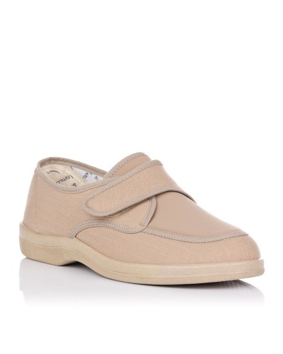 Zapatilla de de horma ancha de la marca Doctor Cutillas de lona elastica y lycra para ofrecer una rapida y comoda adaptabilidad