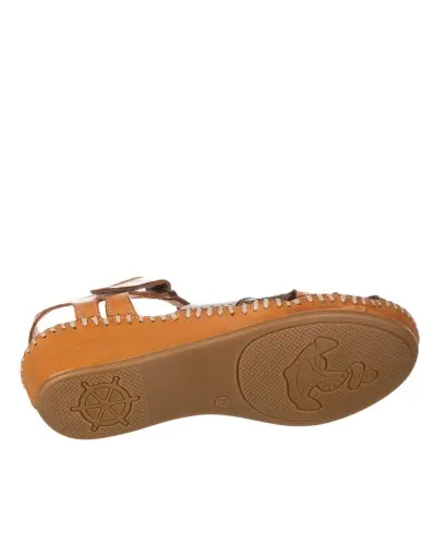 48 horas 4012 Sandalia cerrada piel cuña