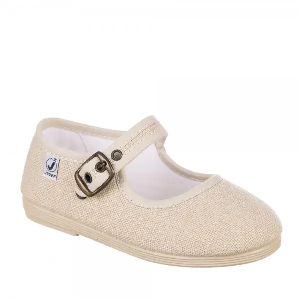 Javer 56-105 Merceditas de lino con hebilla