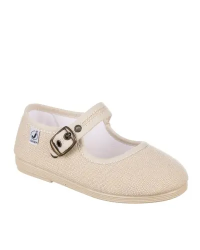 Javer 56-105 Merceditas de lino con hebilla