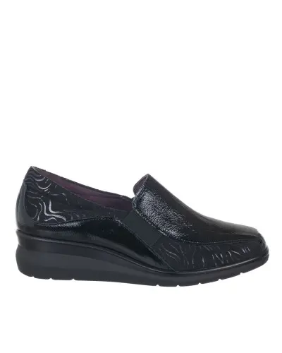 Pitillos 10730 Mocasin combi de piel con cuña