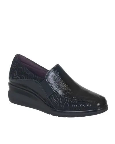 Pitillos 10730 Mocasin combi de piel con cuña