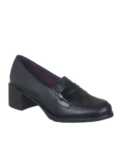 Pitillos 10740 Mocasín de piel tacón medio
