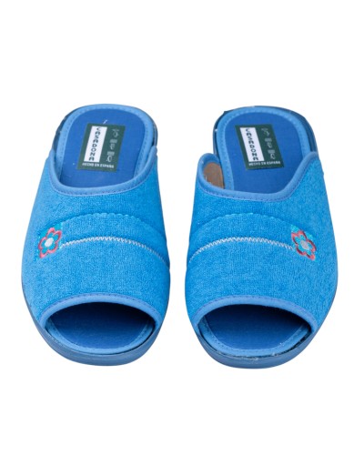 Muyter 082-26 Zapatilla abierta rizo cuña