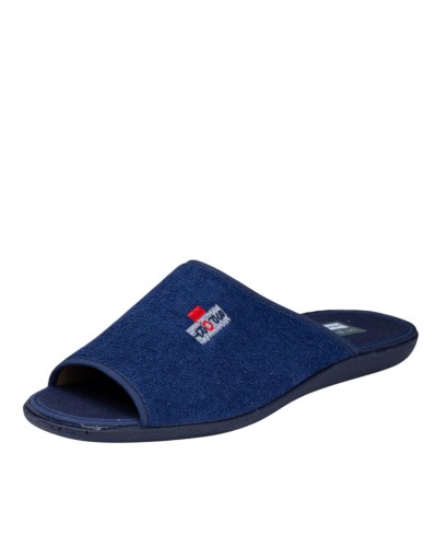 Muyter 0212-26 Zapatilla de casa abierta rizo