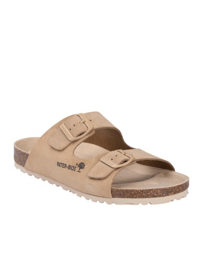 Inter-bios 7600 Zueco de ante con 2 hebillas