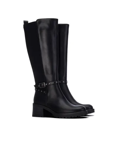 Xti 146081 botas altas mujer negras | tacón 6 cm